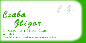 csaba gligor business card